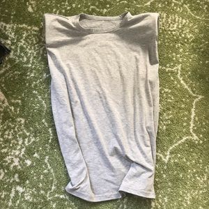 Heather grey shoulder padded tank topS